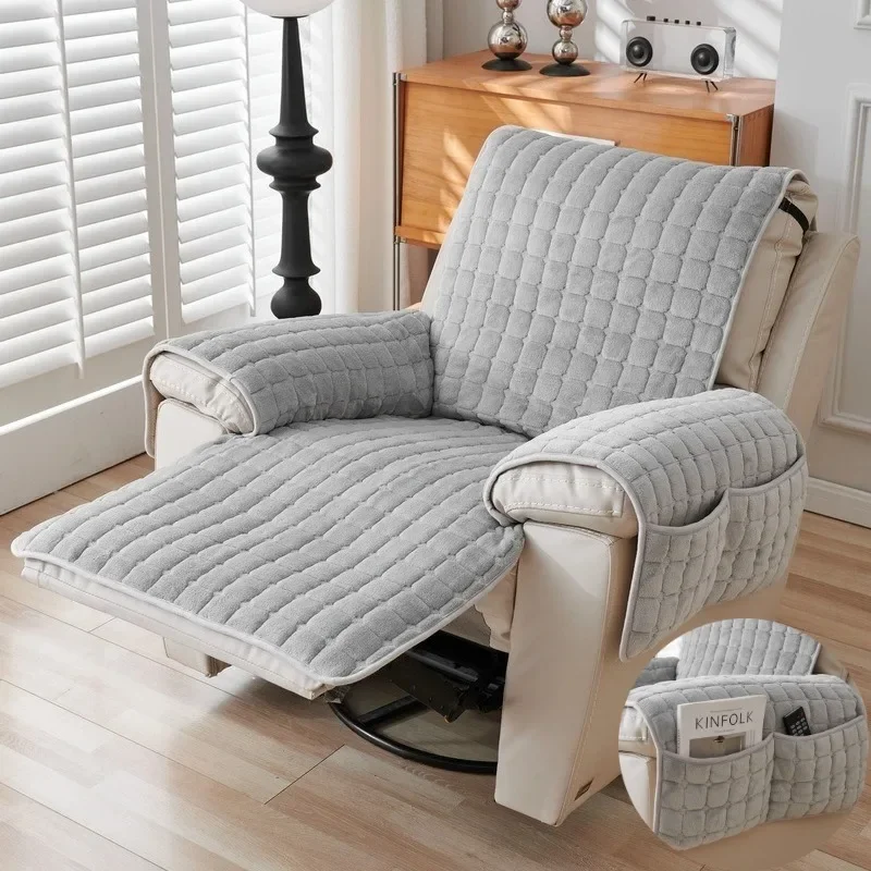 1Seater Flannel Recliner Sofa Cover with Pockets Armchair Case Plush Sofa Cover Non-Slip Lazy Boy Chair Slipcovers Home Decor
1Seater Flannel Recliner Sofa Cover with Pockets Armchair Case Plush Sofa Cover Non-Slip Lazy Boy Chair Slipcovers Home Decor