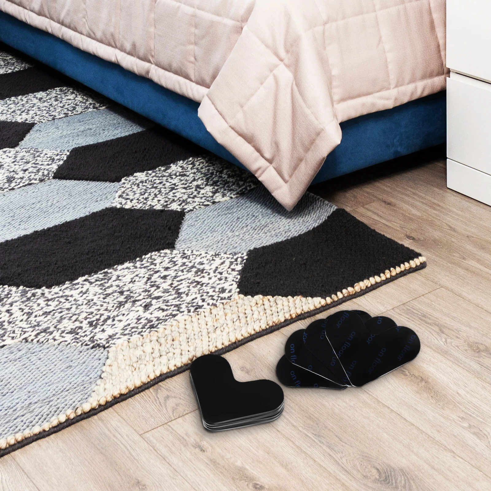 4 Pcs Heart Shaped Rug Stickers Non Slip Carpet Grippers Reusable Black Small Size Pad Holder for Hardwood Floors Bath Kitchen
4 Pcs Heart Shaped Rug Stickers Non Slip Carpet Grippers Reusable Black Small Size Pad Holder for Hardwood Floors Bath Kitchen