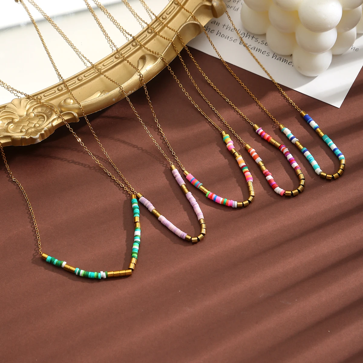 SOVOB Trendy Dopamine Color Series Beaded Necklaces For Women's & Girl's Retro Bohemian Style Choker Stainless Steel Jewelry
SOVOB Trendy Dopamine Color Series Beaded Necklaces For Women's & Girl's Retro Bohemian Style Choker Stainless Steel Jewelry