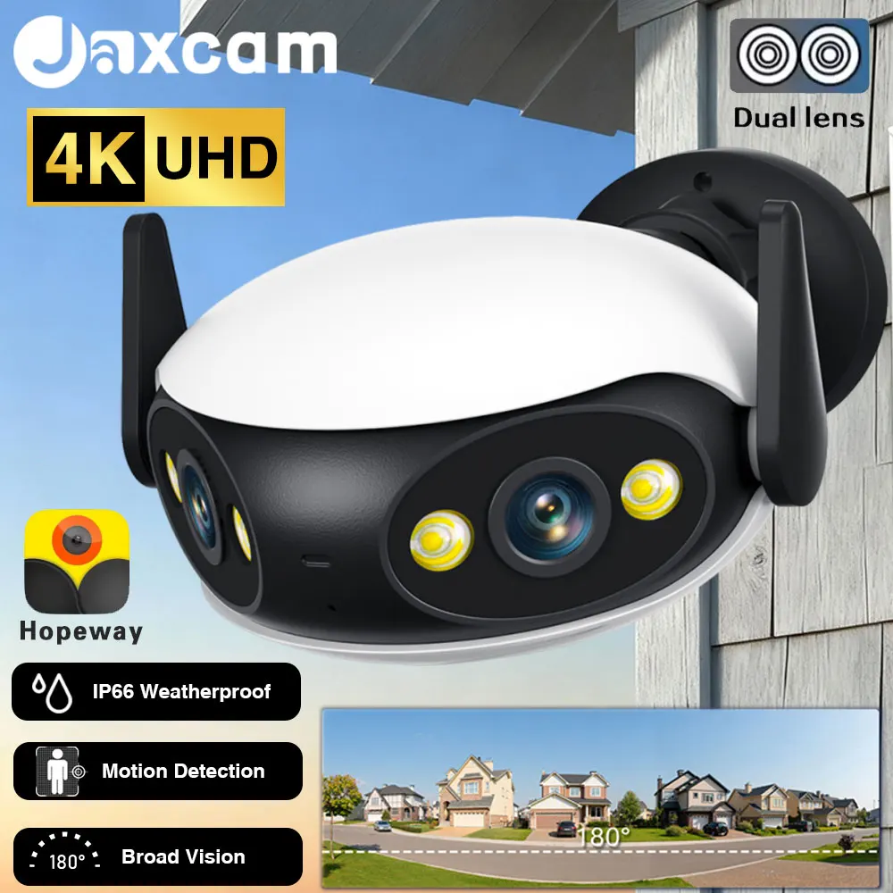 Full HD 8MP 4K Dual Lens IP Wifi Camera Outdoor 180 Degree Wide Angel Bullet IP66 Waterproof CCTV Camera Wireless
Full HD 8MP 4K Dual Lens IP Wifi Camera Outdoor 180 Degree Wide Angel Bullet IP66 Waterproof CCTV Camera Wireless