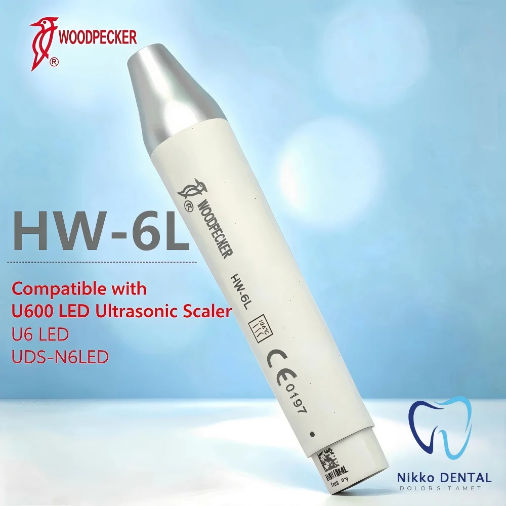 Original Woodpecker HW-6L Scaler Handpiece Dental Ultrasonic with LED Fit U600 LED/U6 LED/UDS-N6 LED Scaler Dental Tools
Original Woodpecker HW-6L Scaler Handpiece Dental Ultrasonic with LED Fit U600 LED/U6 LED/UDS-N6 LED Scaler Dental Tools