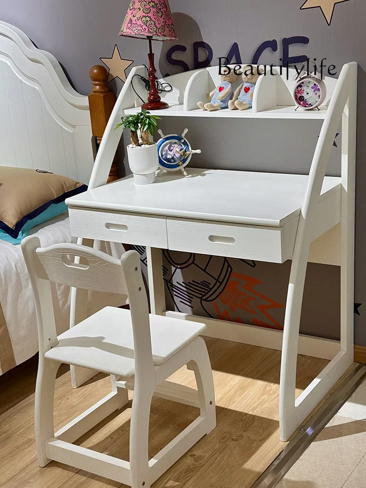 American Cream Style Solid Wood Desk Household Minimalist Writing Desk
American Cream Style Solid Wood Desk Household Minimalist Writing Desk