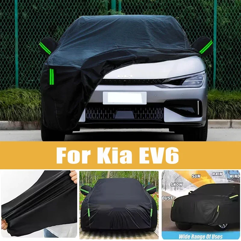 For Kia EV6 Full Car Cover Four Seasons Universal Outdoor Sun Anti UV Rain Snow Dust Protection Oxford Cloth Car Accessories
For Kia EV6 Full Car Cover Four Seasons Universal Outdoor Sun Anti UV Rain Snow Dust Protection Oxford Cloth Car Accessories