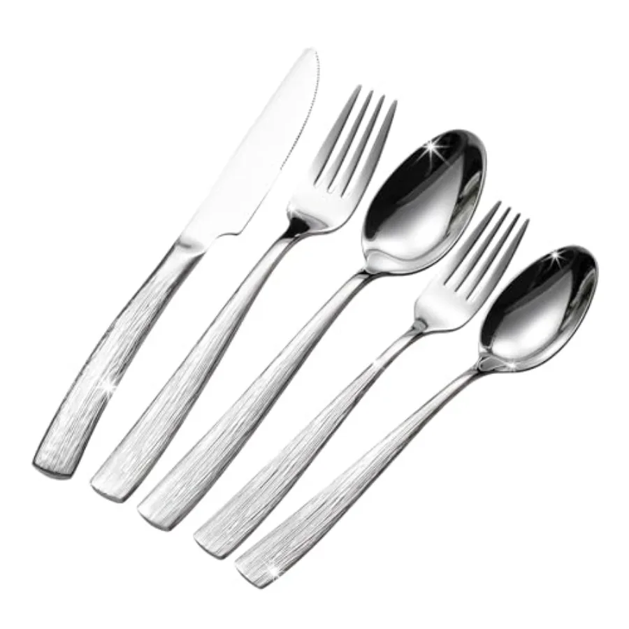ware Set for 8 Heavy Duty Stainless Steel Flatware Set with Ripple Handles Mirror Polished Kitchen Cutlery Set
ware Set for 8 Heavy Duty Stainless Steel Flatware Set with Ripple Handles Mirror Polished Kitchen Cutlery Set