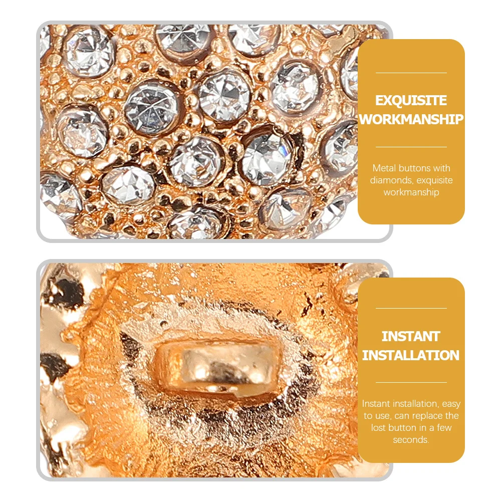 4Pcs Rhinestone Buttons Premium Metal Sewing Buttons for Clothes Sweater Coat Decorative Crafts Accessories Button Accessories
4Pcs Rhinestone Buttons Premium Metal Sewing Buttons for Clothes Sweater Coat Decorative Crafts Accessories Button Accessories