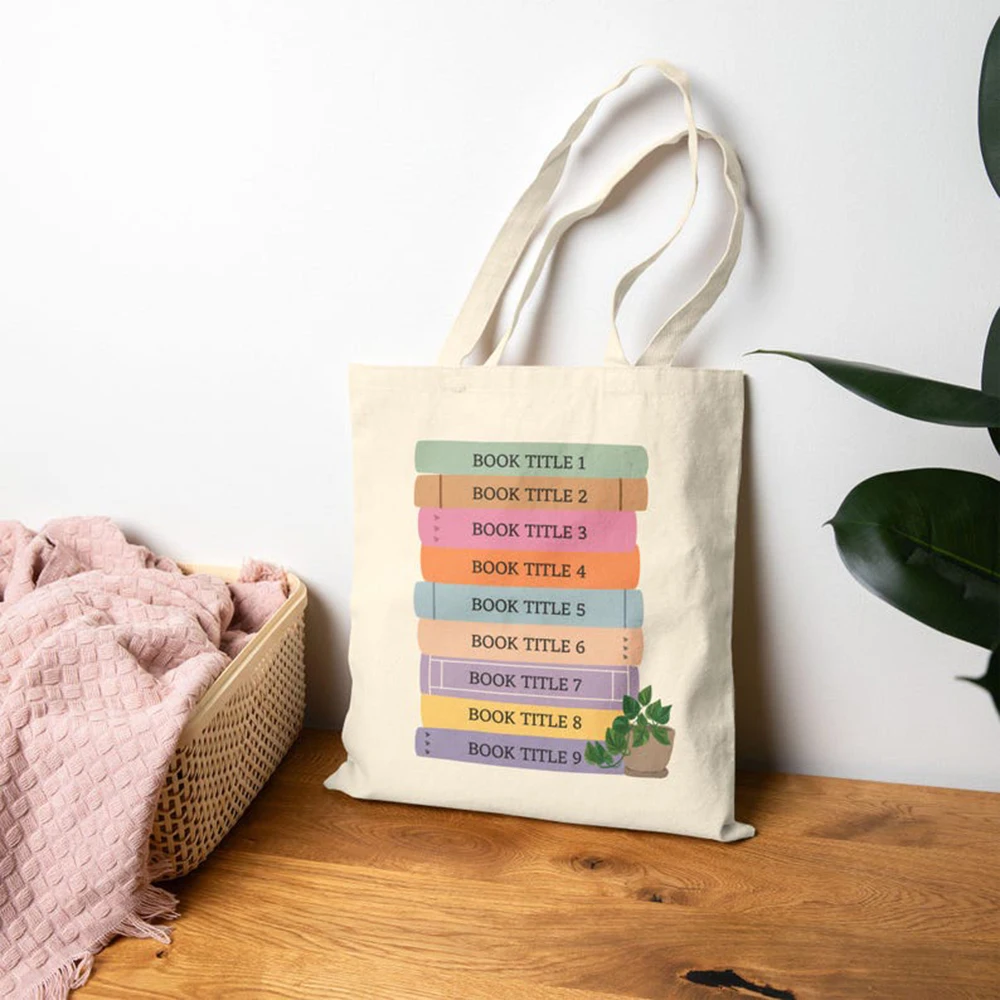 Custom Book Names Tote Bag Personalized Canvas Library Shopping Bag Book Lover Reader Gift Literary Carry Shoulder Tote Reusable
Custom Book Names Tote Bag Personalized Canvas Library Shopping Bag Book Lover Reader Gift Literary Carry Shoulder Tote Reusable