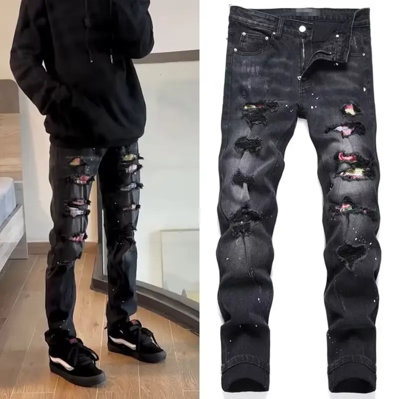 Мужские джинсы слим-фит в стиле пэчворк, эластичные, модные, брендовые, весна-осень, длинные брюки, повседневные, износостойкие
Мужские джинсы слим-фит в стиле пэчворк, эластичные, модные, брендовые, весна-осень, длинные брюки, повседневные, износостойкие