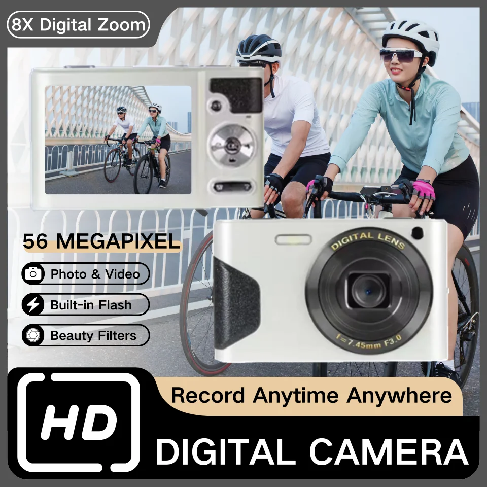 Цифровая HD-камера 48 МП, портативный рекордер с защитой от сотрясений и видеокамерой с большим экраном 2,8 дюйма для фотографии для детей и взрослых
Цифровая HD-камера 48 МП, портативный рекордер с защитой от сотрясений и видеокамерой с большим экраном 2,8 дюйма для фотографии для детей и взрослых