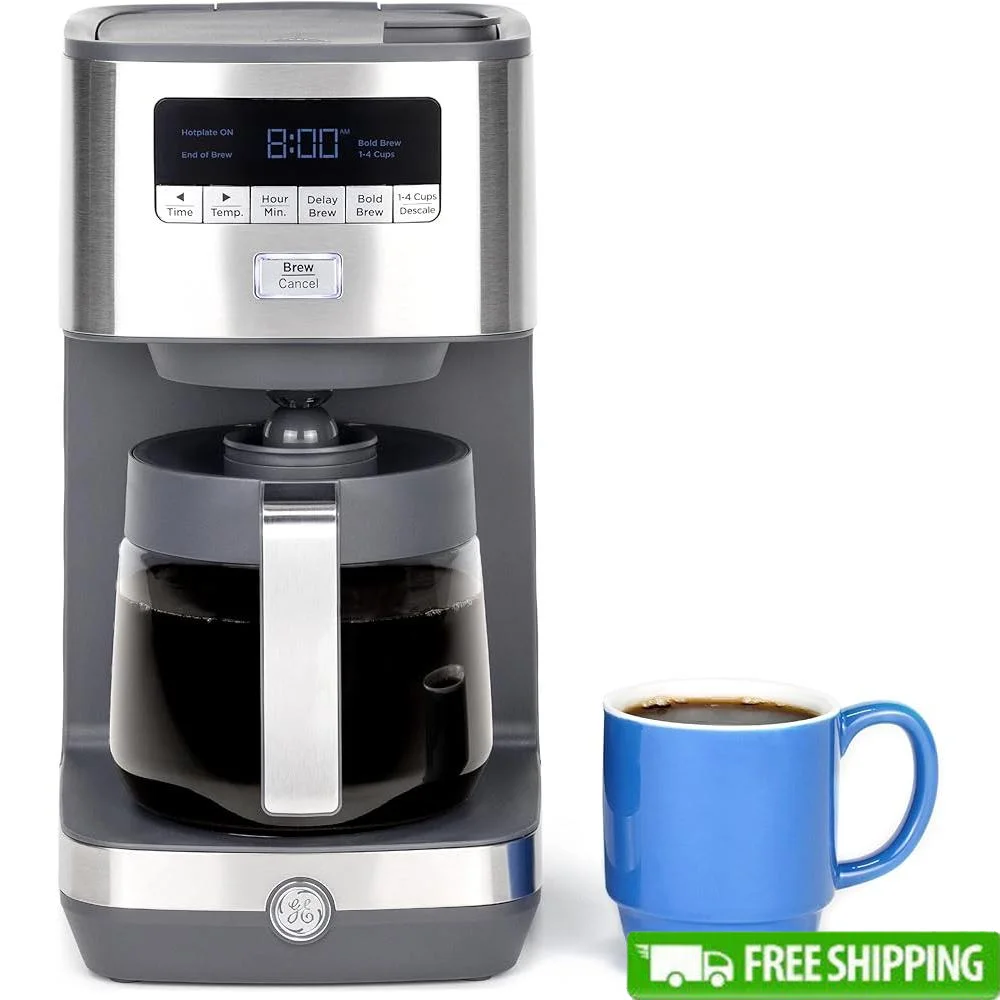 Drip Coffee Maker Programmable 12-Cup Timer Adjustable Warming Plate Reusable Filter Easy Clean Self-Cleaning Coffee Pot
Drip Coffee Maker Programmable 12-Cup Timer Adjustable Warming Plate Reusable Filter Easy Clean Self-Cleaning Coffee Pot