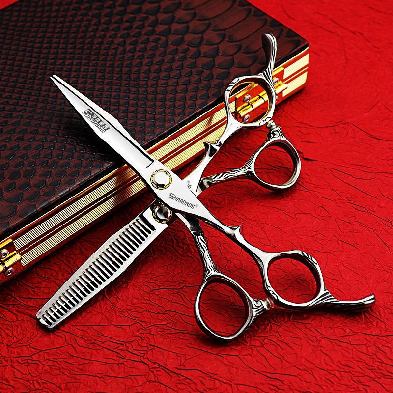 6/7 Inch Professional Barber Scissors Set 440C Japanese Steel Hairdressing Thinning cutting Germany Hair Cutting Tools
6/7 Inch Professional Barber Scissors Set 440C Japanese Steel Hairdressing Thinning cutting Germany Hair Cutting Tools