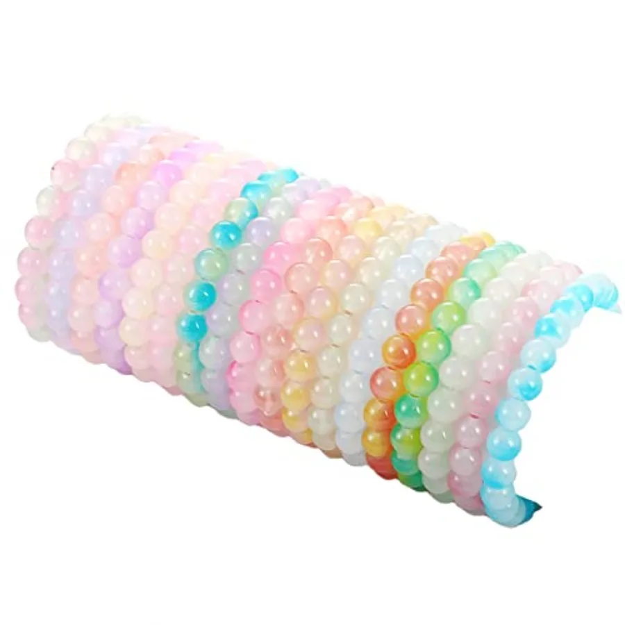 18Pcs 8mm Beaded Stretch Bracelet Handmade Round Glass Bracelet for Women Multicolor Matte Beads Elastic Bracelet
18Pcs 8mm Beaded Stretch Bracelet Handmade Round Glass Bracelet for Women Multicolor Matte Beads Elastic Bracelet