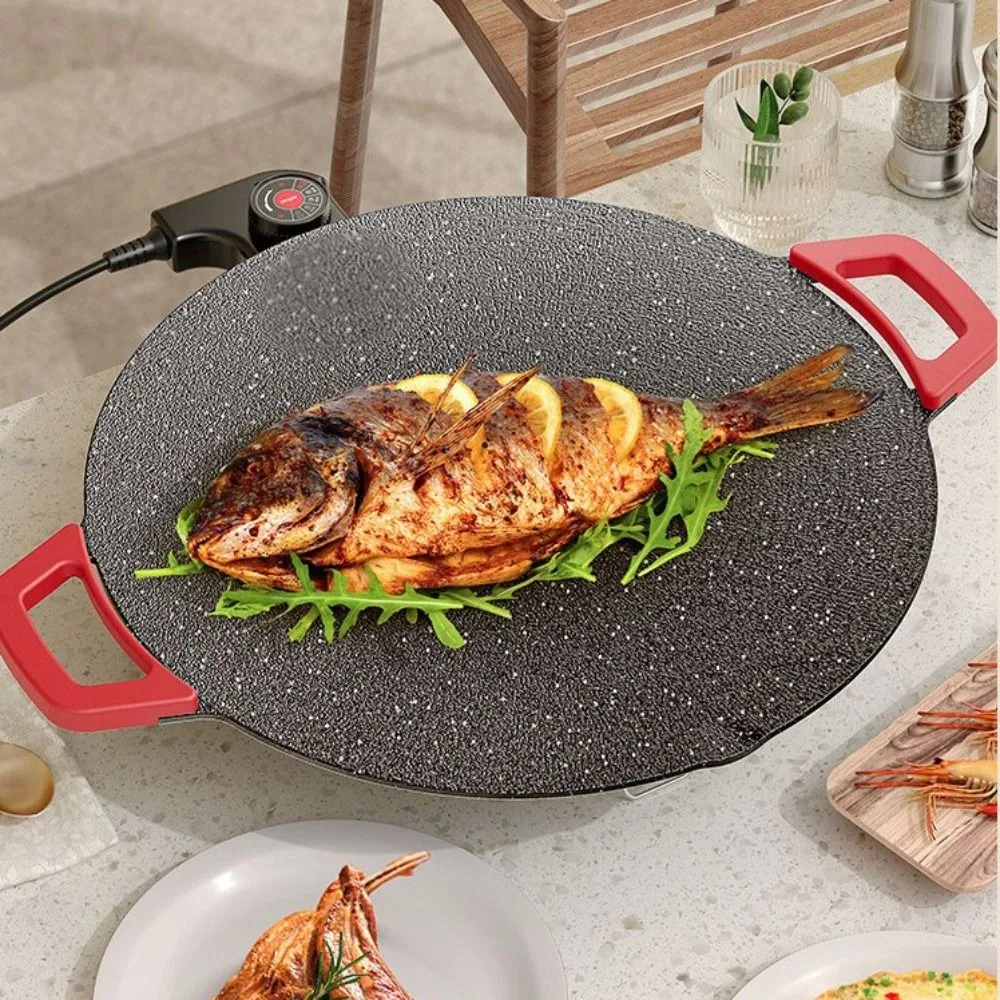 Household Electric Korean BBQ Grill Pan Non-stick Smokeless Griddle Plate Round Adjustable Gears Barbecue Plate Indoor
Household Electric Korean BBQ Grill Pan Non-stick Smokeless Griddle Plate Round Adjustable Gears Barbecue Plate Indoor