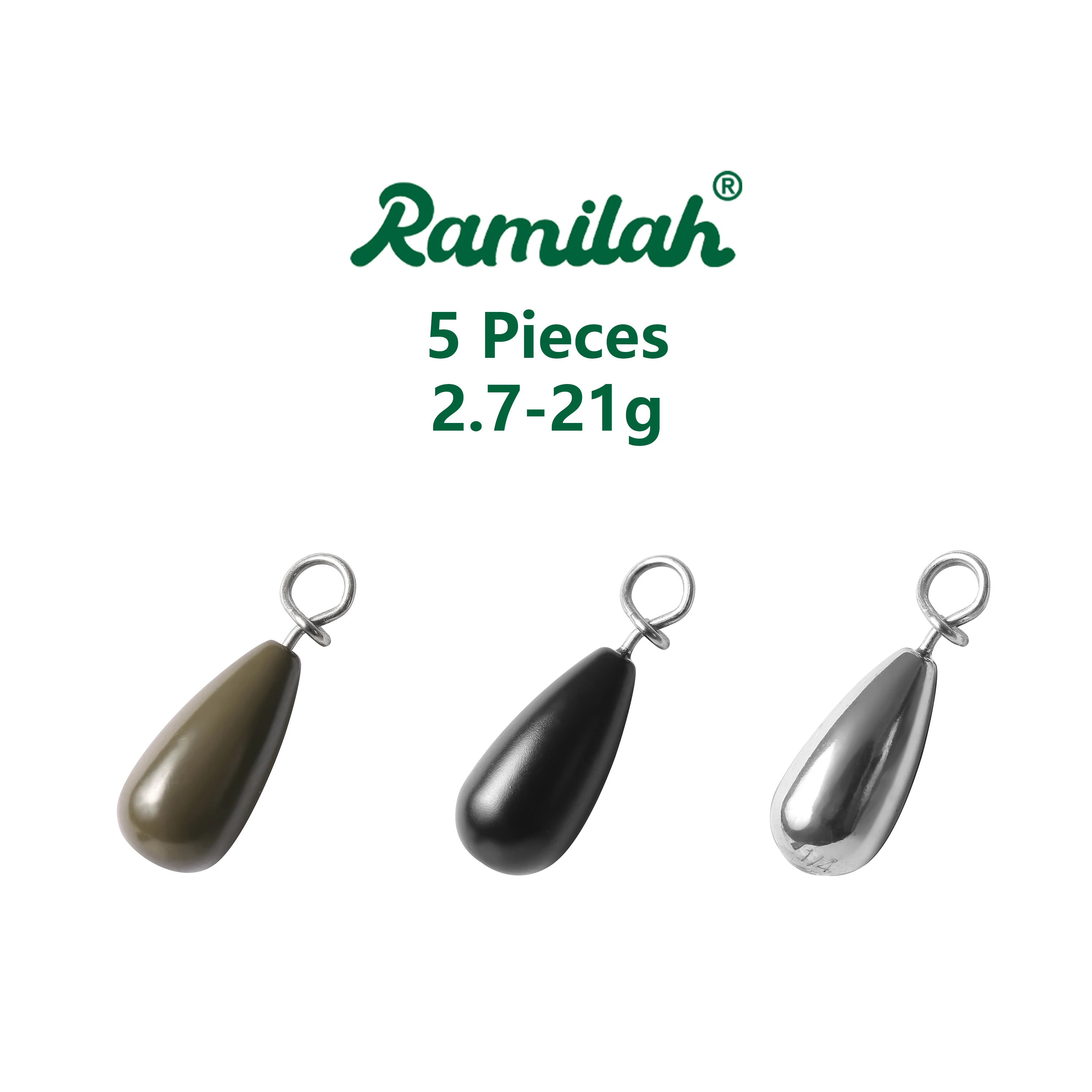5 Pieces 3 Colors 2.7g-21g Tungsten Fast Teardrop Weights Fishing Accessories
5 Pieces 3 Colors 2.7g-21g Tungsten Fast Teardrop Weights Fishing Accessories