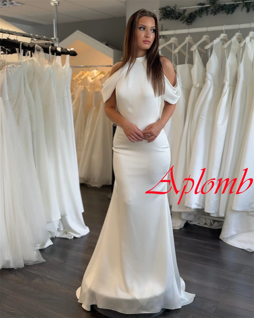 Customized Elegant White Chiffon Wedding Dress Simple Crew Neck Off the Shoulder Short Sleeves Bridal Gowns Chapel Train Dress
Customized Elegant White Chiffon Wedding Dress Simple Crew Neck Off the Shoulder Short Sleeves Bridal Gowns Chapel Train Dress