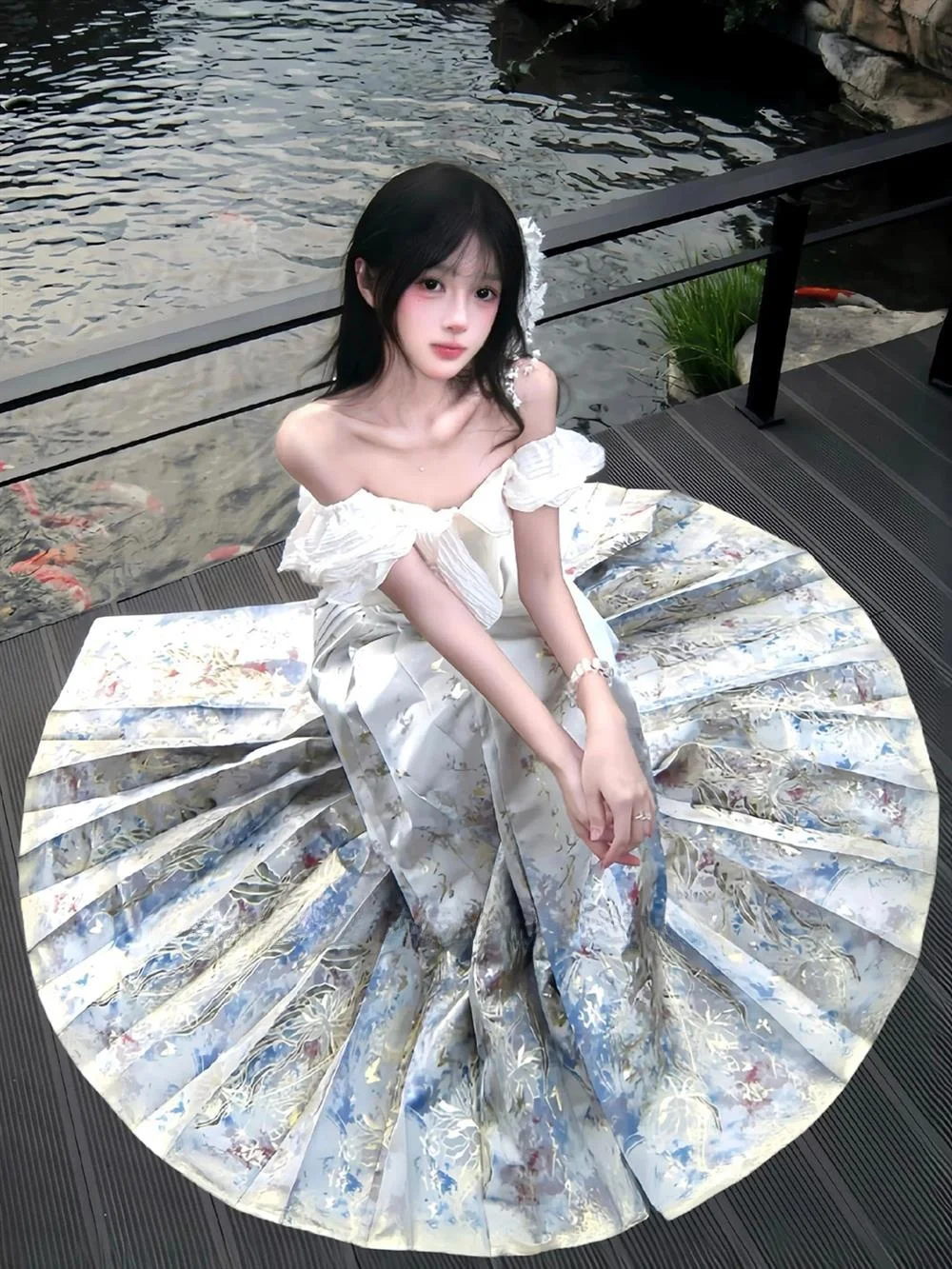 New Chinese Style White Tail Skirt Set Women's Spring Summer High Waist Half Body Hanfu Casual Fashion Sensation
New Chinese Style White Tail Skirt Set Women's Spring Summer High Waist Half Body Hanfu Casual Fashion Sensation