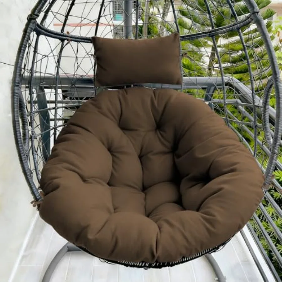 Outdoor Egg Chair Cushion, Waterproof Polyester Fabric, Navy Blue, UV-Resistant Quick-Drying with Removable Headrest Pillow for
Outdoor Egg Chair Cushion, Waterproof Polyester Fabric, Navy Blue, UV-Resistant Quick-Drying with Removable Headrest Pillow for