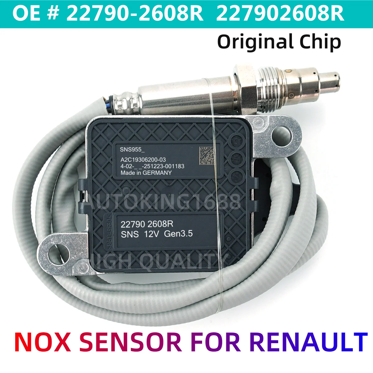 227902608R 22790 2608R Высокое качество новый датчик оксида азота для Renault 1.5 Blue dCi дизельный люк
227902608R 22790 2608R Высокое качество новый датчик оксида азота для Renault 1.5 Blue dCi дизельный люк