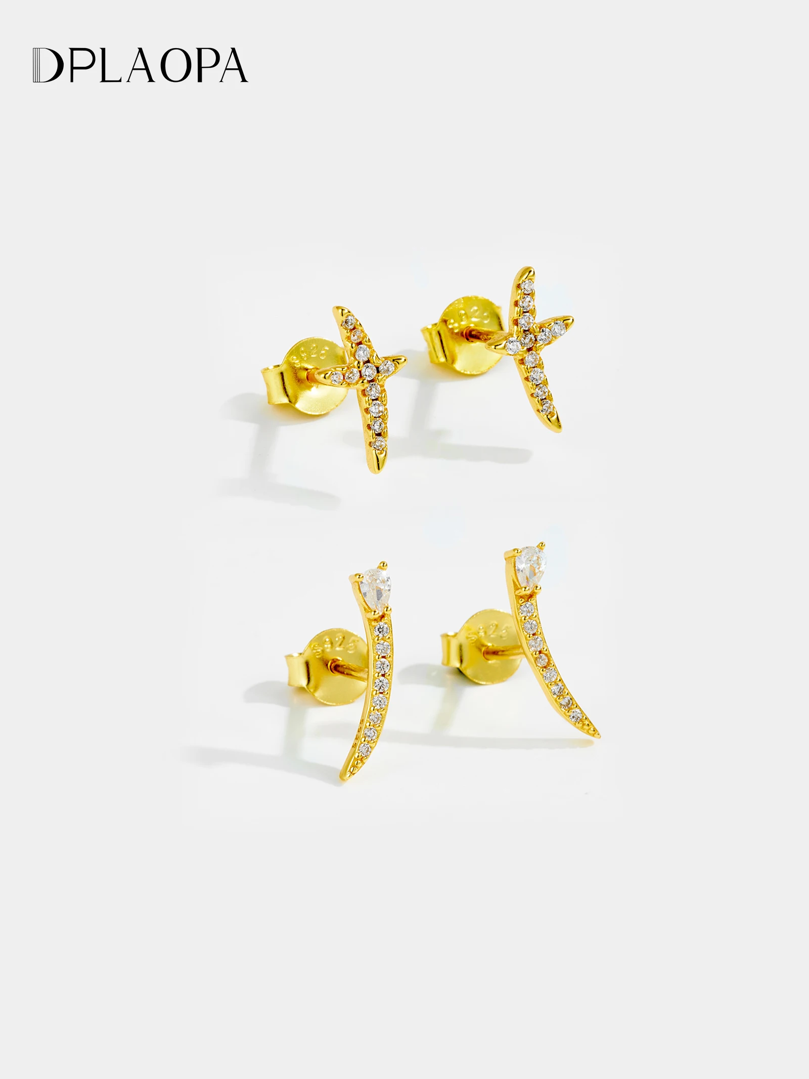 DPLAOPA Women 925 Sterling Silver CZ Zircon Irregular Line Series Stud Earrings Luxury Fashion Fine Daily Anniversary Jewelry
DPLAOPA Women 925 Sterling Silver CZ Zircon Irregular Line Series Stud Earrings Luxury Fashion Fine Daily Anniversary Jewelry