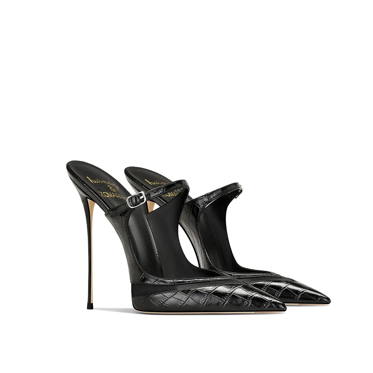 Black genuine leather design with a niche style, paired with a cheongsam 2026 new pointed slim heel high-heeled shoes for women
Black genuine leather design with a niche style, paired with a cheongsam 2026 new pointed slim heel high-heeled shoes for women
