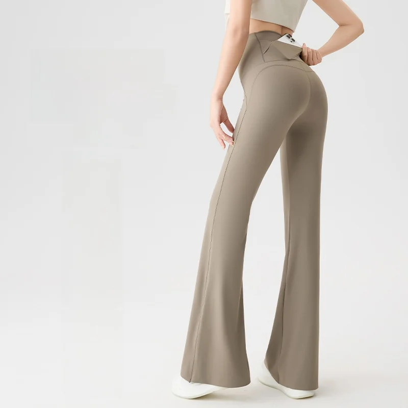 Брюки-колокольчики с высокой талией, брюки для йоги, женские весенне-осенние тонкие модели, брюки из коровьей кожи, сумка для контроля живота, подтяжка ягодиц
Брюки-колокольчики с высокой талией, брюки для йоги, женские весенне-осенние тонкие модели, брюки из коровьей кожи, сумка для контроля живота, подтяжка ягодиц