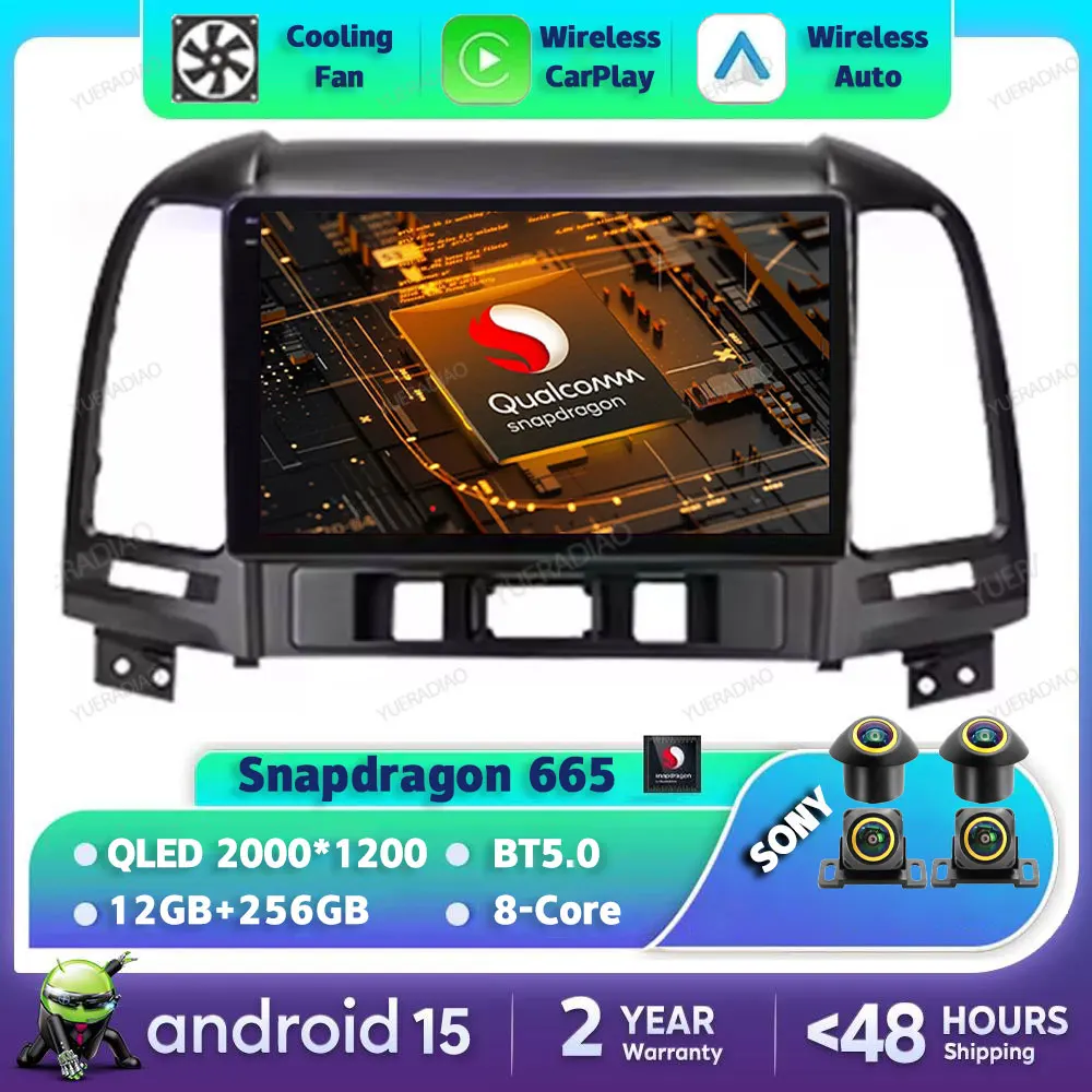 Android 15 Car Radio For Hyundai Santa Fe 2 2006 - 2012 Qualcomm Multimedia Video Player 4G WIFI GPS NAVI Head Unit Carplay Auto
Android 15 Car Radio For Hyundai Santa Fe 2 2006 - 2012 Qualcomm Multimedia Video Player 4G WIFI GPS NAVI Head Unit Carplay Auto