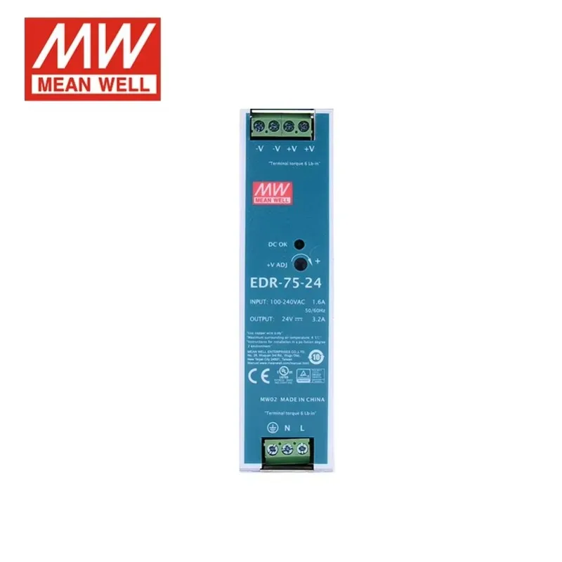 MEAN WELL EDR-75 series EDR-75-12 EDR-75-24 EDR-75-48 75W industrial DIN rail type single output
MEAN WELL EDR-75 series EDR-75-12 EDR-75-24 EDR-75-48 75W industrial DIN rail type single output