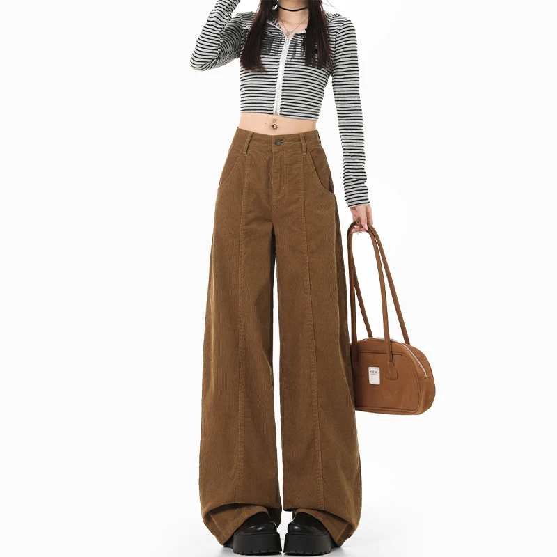 Retro Maillard-style caramel-colored corduroy wide-leg pants for women Conventional&Lengthened
Retro Maillard-style caramel-colored corduroy wide-leg pants for women Conventional&Lengthened