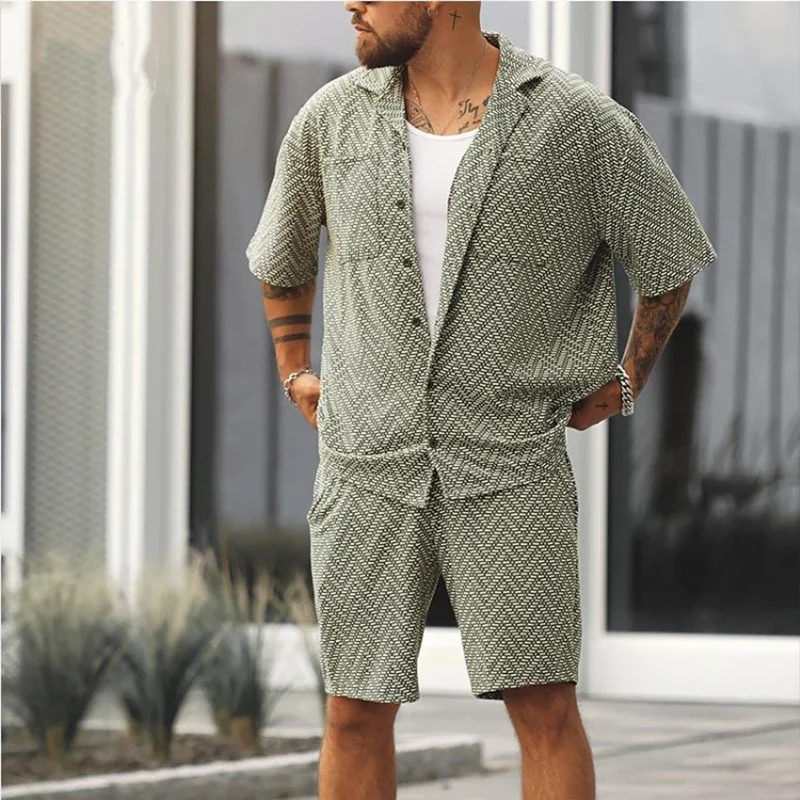 Oversized Hawaiian men's tracksuits, lightweight luxury fashion set, short sleeve shirts + printed shorts, 2-piece vacation
Oversized Hawaiian men's tracksuits, lightweight luxury fashion set, short sleeve shirts + printed shorts, 2-piece vacation