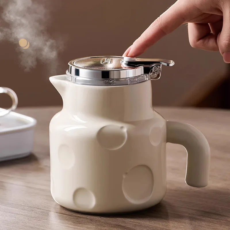 Ceramic Teapot Elegant Teapot Tea Kettle Tea Strainer Household Tea Making Coffee Pot Thermos Cup for Kitchen Dining Bar
Ceramic Teapot Elegant Teapot Tea Kettle Tea Strainer Household Tea Making Coffee Pot Thermos Cup for Kitchen Dining Bar