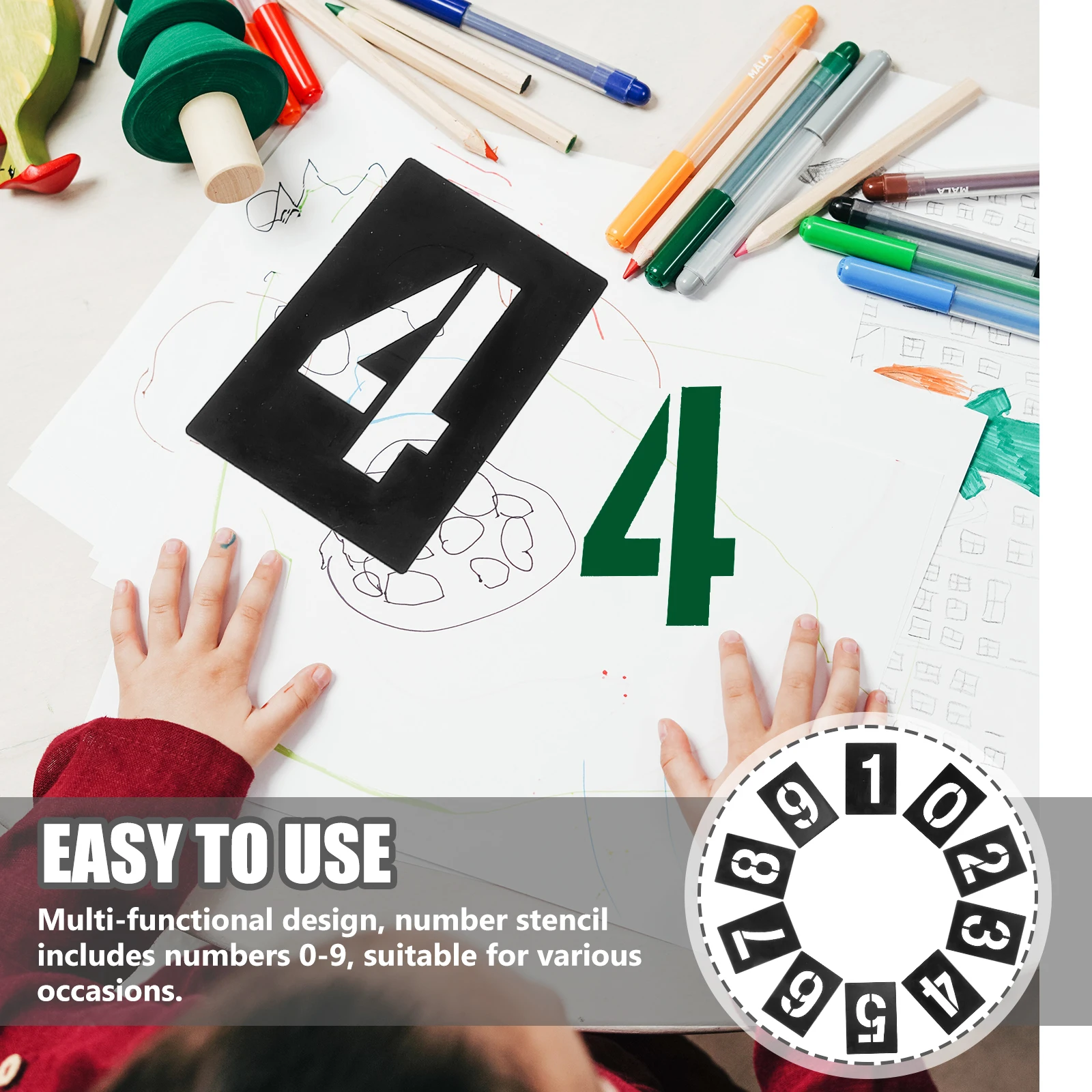 1 set PVC0-9 Number Stencils 10cm High Reusable Plastic Digital Template for Painting Wood Blackboard Christmas Decor
1 set PVC0-9 Number Stencils 10cm High Reusable Plastic Digital Template for Painting Wood Blackboard Christmas Decor