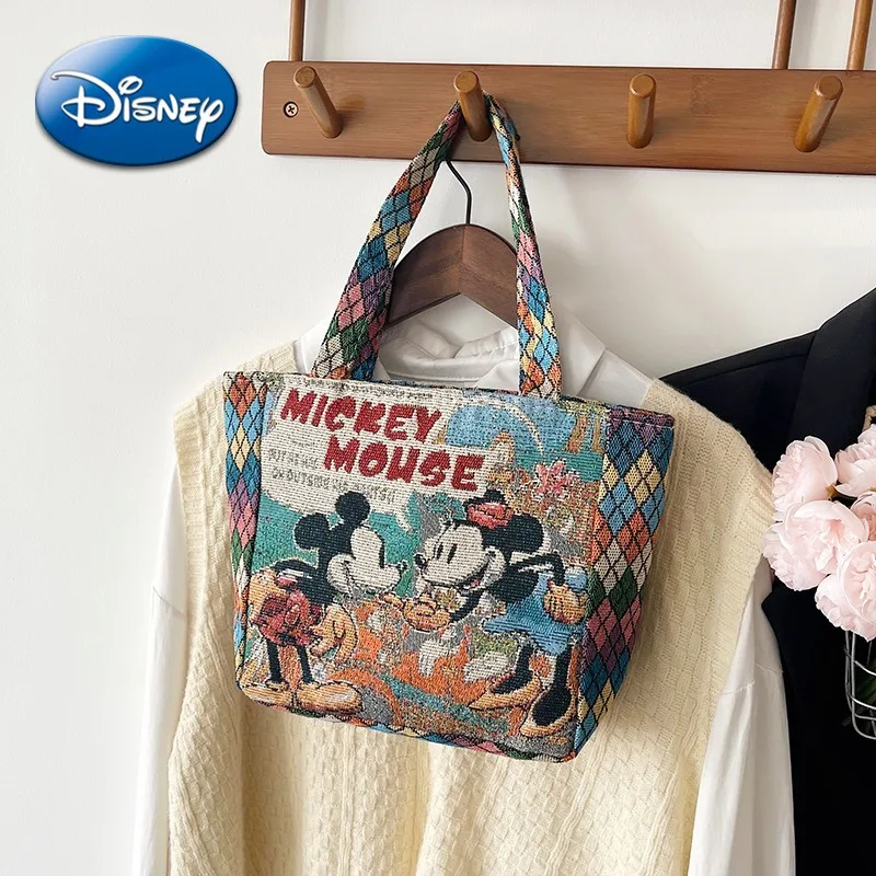 Mickey Mouse Retro Handbags for Women's Cartoon Anime Pooh Bear Canvas Shoulder Bags Embroidery Bag Shopping Storage Bento Bags 
Mickey Mouse Retro Handbags for Women's Cartoon Anime Pooh Bear Canvas Shoulder Bags Embroidery Bag Shopping Storage Bento Bags
