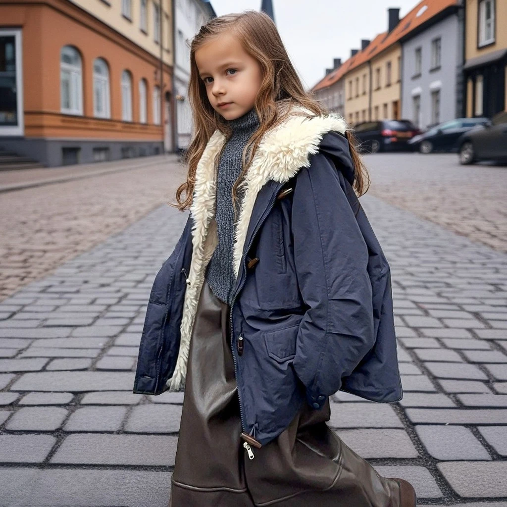 Winter School Girls Coat Thicken Warm Outerwear Fleece Lining Hooded Fashion Casual Parkas Jacket for Teen Navy Ovrecoat 8 10 Y
Winter School Girls Coat Thicken Warm Outerwear Fleece Lining Hooded Fashion Casual Parkas Jacket for Teen Navy Ovrecoat 8 10 Y