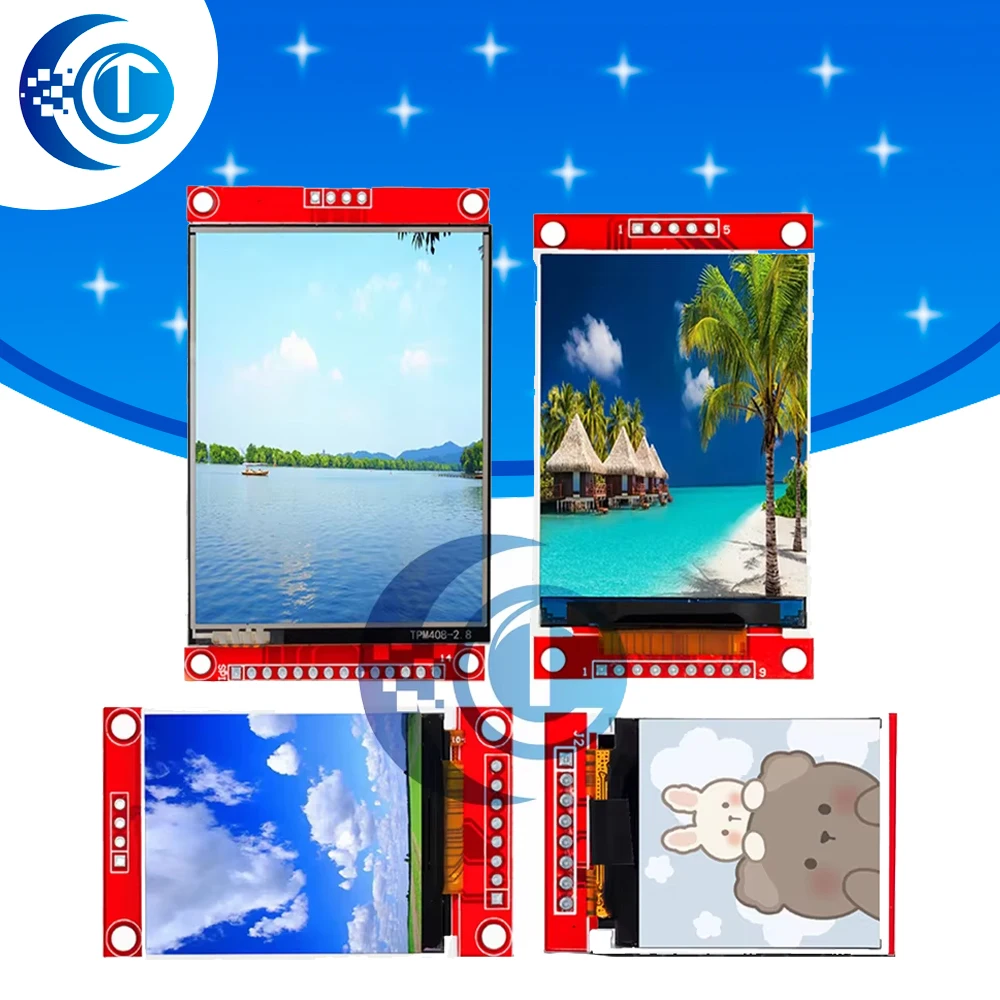 1.44/1.8/2.2/2.8 Inch TFT Full Color Screen LCD Module ILI9341 Driver Interface SPI for Arduino
1.44/1.8/2.2/2.8 Inch TFT Full Color Screen LCD Module ILI9341 Driver Interface SPI for Arduino