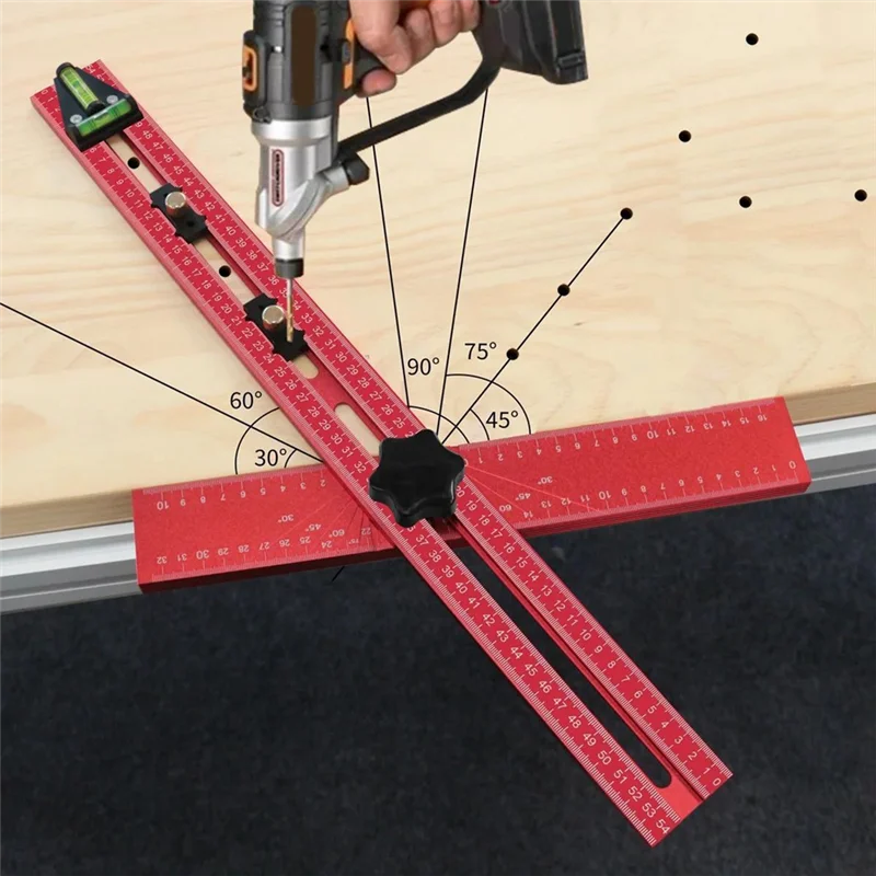 Adjustable 2-In-1 Drilling Positioning Ruler,Aluminum Cabinet Hardware Jig,Cabinet Drawer Door Hole Drilling Template-A79G
Adjustable 2-In-1 Drilling Positioning Ruler,Aluminum Cabinet Hardware Jig,Cabinet Drawer Door Hole Drilling Template-A79G