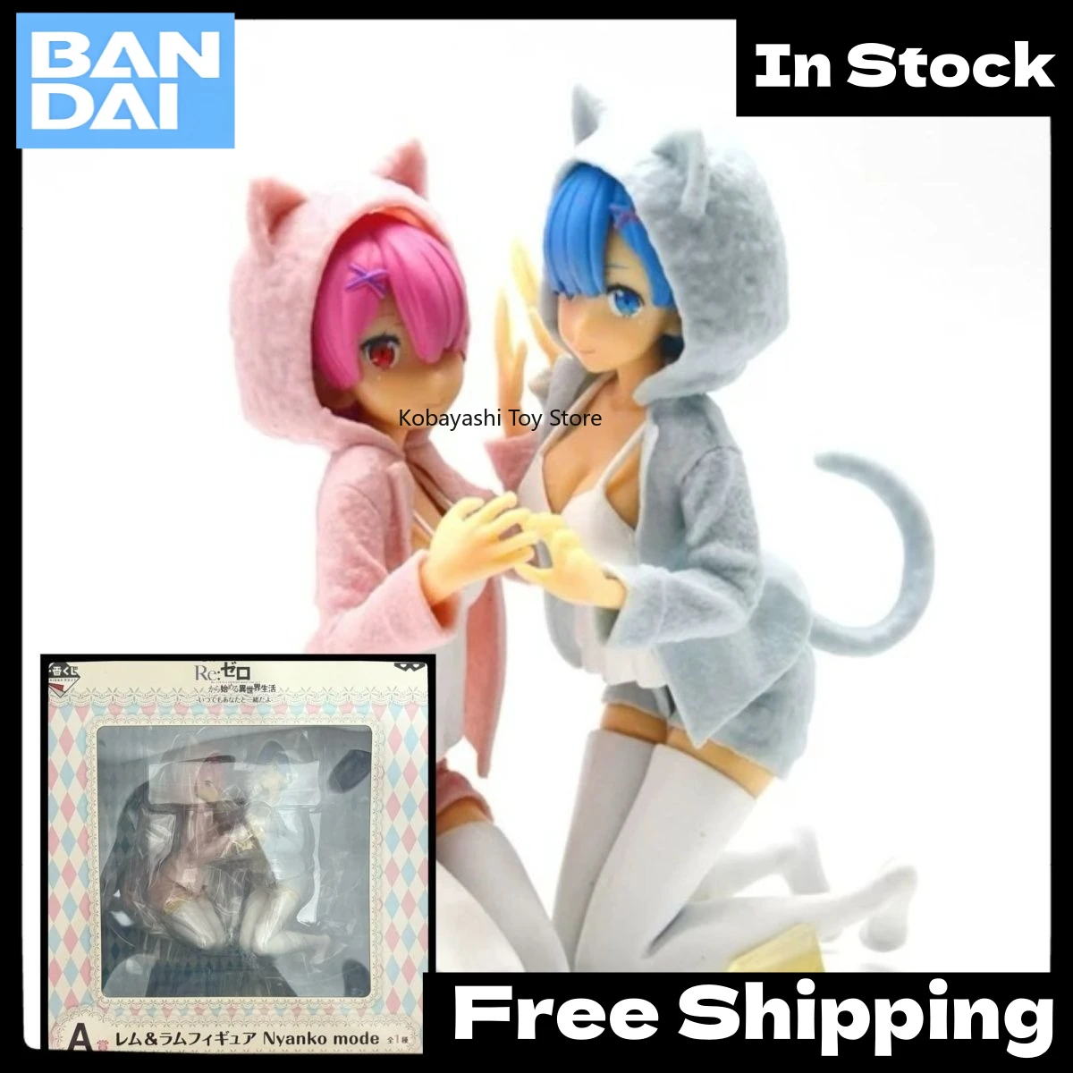 In Stock Authentic Japanese Version Bandai Ichiban Kuji Re:Zero Prize A Ram Rem Cat Ear Prize Figure Collectible
In Stock Authentic Japanese Version Bandai Ichiban Kuji Re:Zero Prize A Ram Rem Cat Ear Prize Figure Collectible