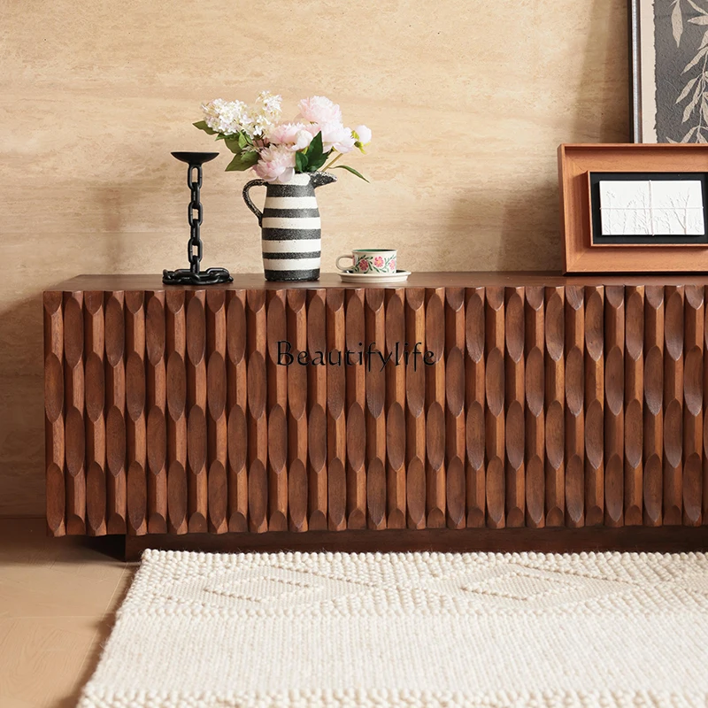 French retro TV cabinet cherry wood home living room floor-to-ceiling audio-visual cabinet
French retro TV cabinet cherry wood home living room floor-to-ceiling audio-visual cabinet