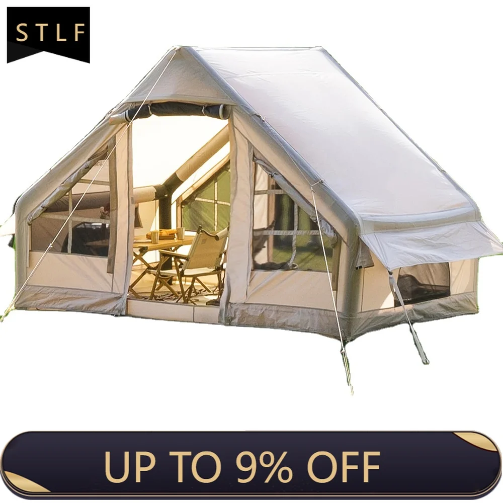 Inflatable Camping Tent 4-8 Person 4-Season Waterproof Oxford Fabric with Porch Rainfly Easy Setup Glamping Tent with Carry Bag
Inflatable Camping Tent 4-8 Person 4-Season Waterproof Oxford Fabric with Porch Rainfly Easy Setup Glamping Tent with Carry Bag
