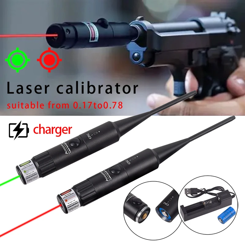 Green Red Dot Laser Bore Sighter Calibration Kit 9 Adapters.17 to .78 Caliber Laser Collimator Rifle Glock Laser Sight charger
Green Red Dot Laser Bore Sighter Calibration Kit 9 Adapters.17 to .78 Caliber Laser Collimator Rifle Glock Laser Sight charger