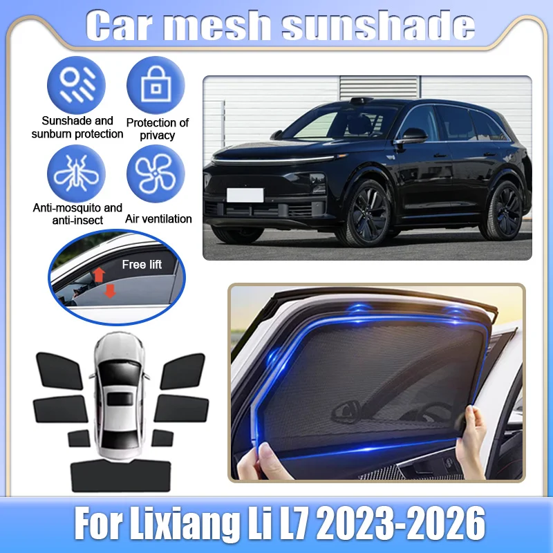 For Lixiang Li L7 2023 2024 2025 2026 Car Mesh Shades Window Sunshades Sunscreen Privacy Curtains Sun Visors Auto Accessories
For Lixiang Li L7 2023 2024 2025 2026 Car Mesh Shades Window Sunshades Sunscreen Privacy Curtains Sun Visors Auto Accessories
