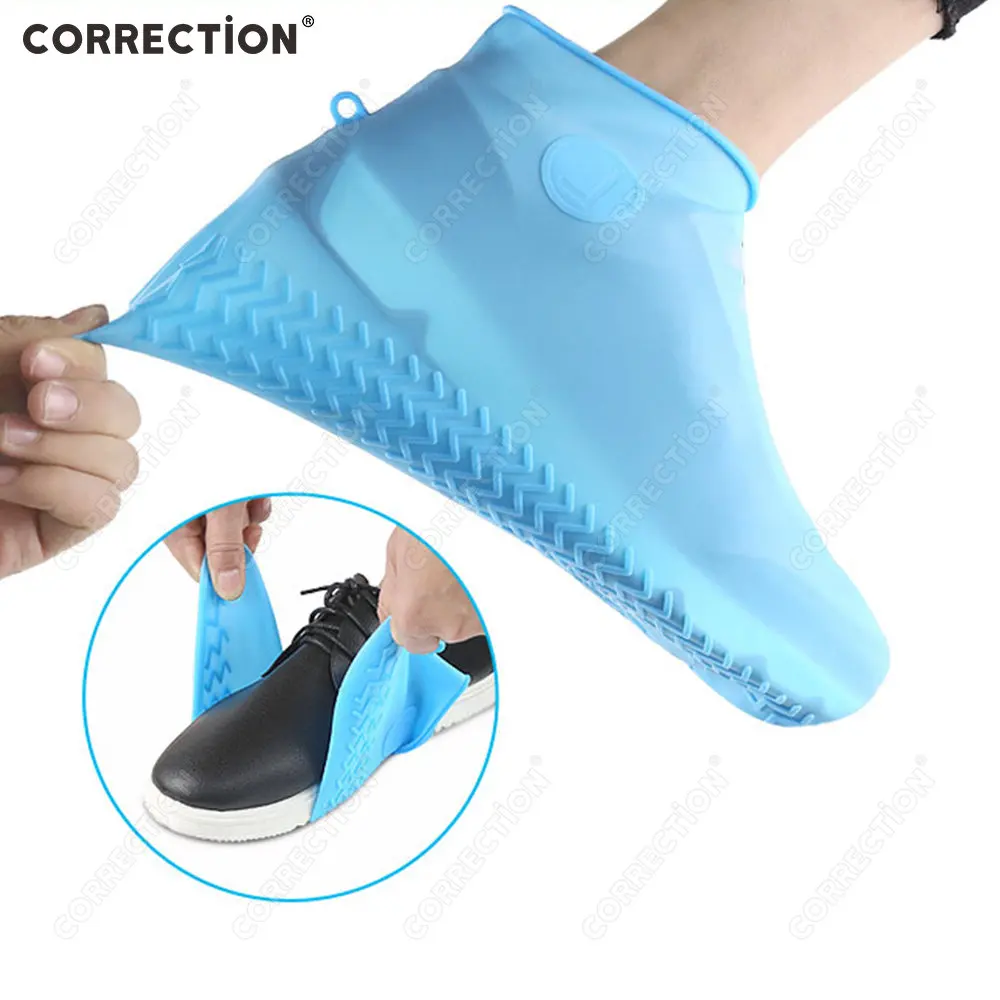 CORRECTiON 1 пара многоразовых силиконовых водонепроницаемых бахил унисекс, противоскользящие защитные чехлы для дождливого дня в помещении и на открытом воздухе
CORRECTiON 1 пара многоразовых силиконовых водонепроницаемых бахил унисекс, противоскользящие защитные чехлы для дождливого дня в помещении и на открытом воздухе