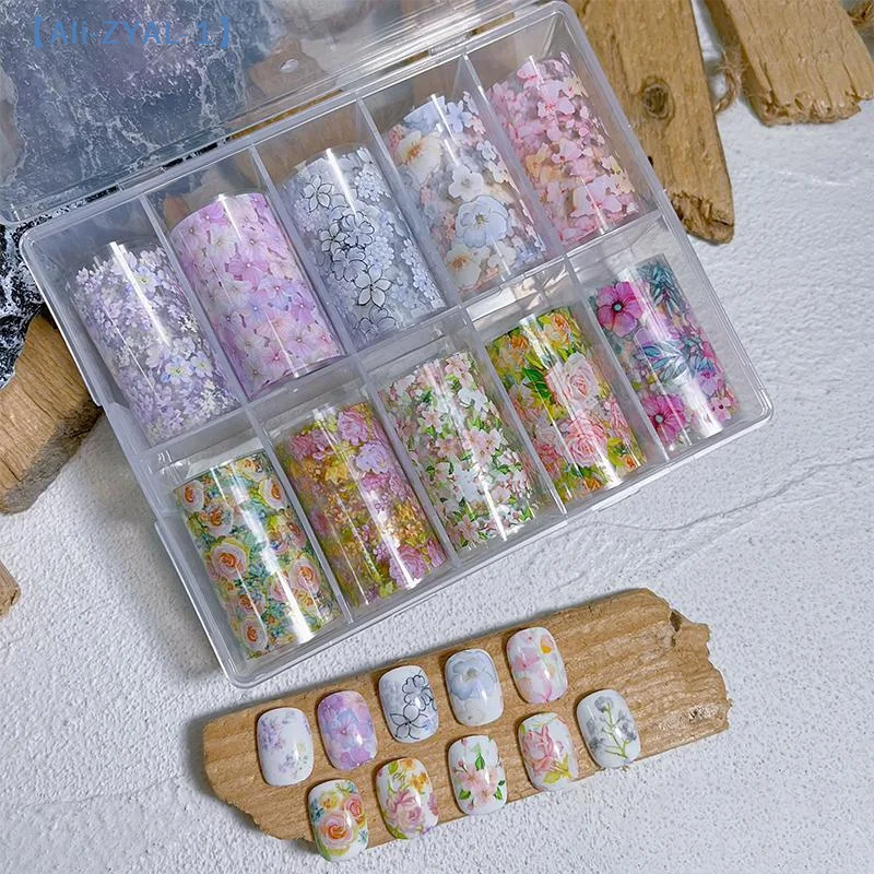 10 Roll/box Flower Rose Nail Transfer Foils Sticker Paper Floral Stickers Nails Wraps Butterfly Sky Nail Art Stickers 【ZYAL-1】
10 Roll/box Flower Rose Nail Transfer Foils Sticker Paper Floral Stickers Nails Wraps Butterfly Sky Nail Art Stickers 【ZYAL-1】