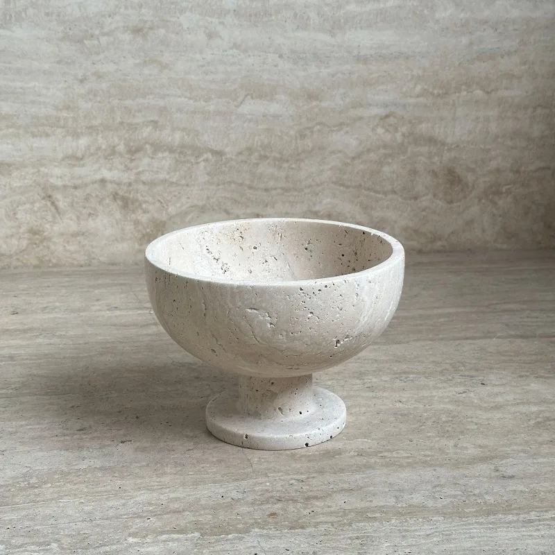 100% Natural Marble High Fruit Bowl, Wabi Sabi Yellow Travertine Coffee Table Tray & Creative Decor
100% Natural Marble High Fruit Bowl, Wabi Sabi Yellow Travertine Coffee Table Tray & Creative Decor