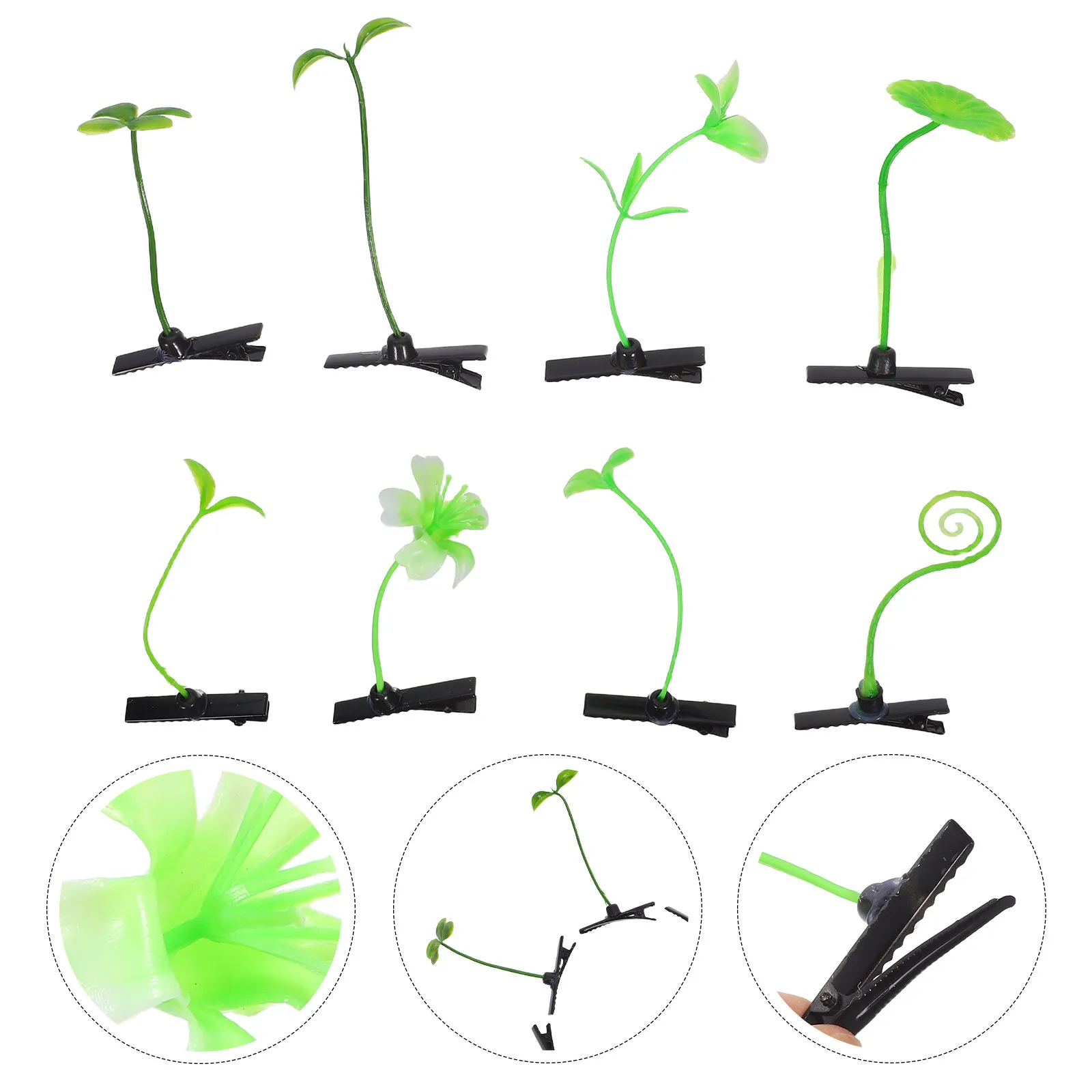 100Pcs Plant Hair Clip Realistic Green Bean Sprout Hairpin Grass Claw Clip Fun Creative Hair Barrette for Women Girls Kids
100Pcs Plant Hair Clip Realistic Green Bean Sprout Hairpin Grass Claw Clip Fun Creative Hair Barrette for Women Girls Kids