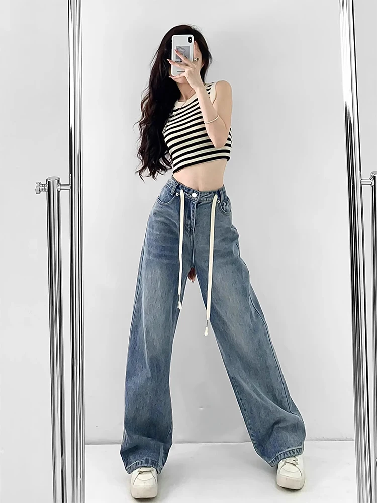 2023 Autumn Winter Harajuku Loose Jeans Vintage High Waist Pants Women's Y2K Wide Leg Baggy Streetwear Style Denim Trouser
2023 Autumn Winter Harajuku Loose Jeans Vintage High Waist Pants Women's Y2K Wide Leg Baggy Streetwear Style Denim Trouser