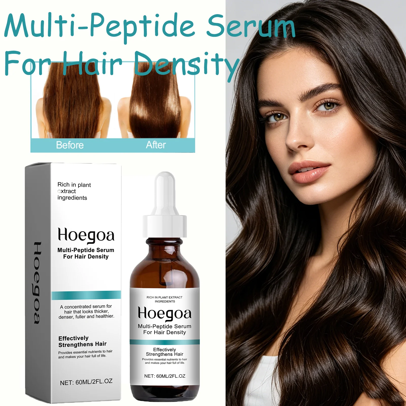 HOEGOA 60mL Multi-Peptide Serum For Hair Density Strengthens Hair Reduces Breakage Relieves Itching & Dryness Hair Growth Serum
HOEGOA 60mL Multi-Peptide Serum For Hair Density Strengthens Hair Reduces Breakage Relieves Itching & Dryness Hair Growth Serum
