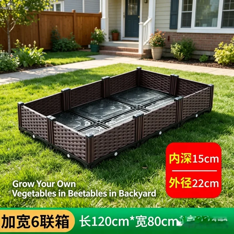 Extra Large 6-Tier Plastic Planter Box 120x80x22cm Wide Raised Garden Bed for Vegetables Flowers Herbs - Outdoor Indoor Balcony
Extra Large 6-Tier Plastic Planter Box 120x80x22cm Wide Raised Garden Bed for Vegetables Flowers Herbs - Outdoor Indoor Balcony