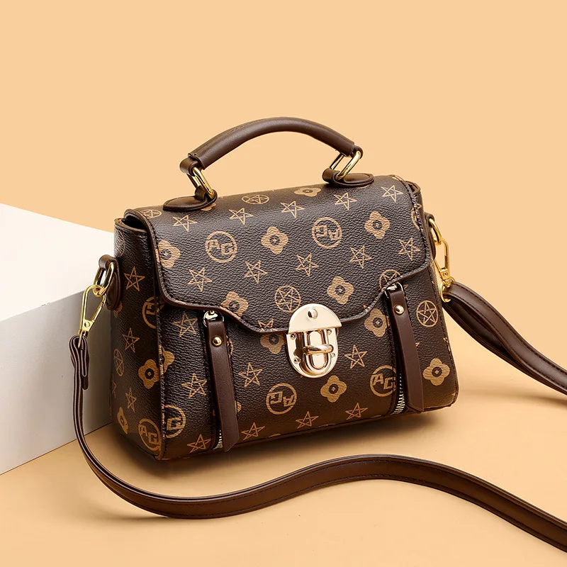 Fashion Genuine Leather Women's Handbag - Printed Small Square Bag, Korean Style Crossbody Purse, Soft Shoulder Bag, Trendy Tote
Fashion Genuine Leather Women's Handbag - Printed Small Square Bag, Korean Style Crossbody Purse, Soft Shoulder Bag, Trendy Tote