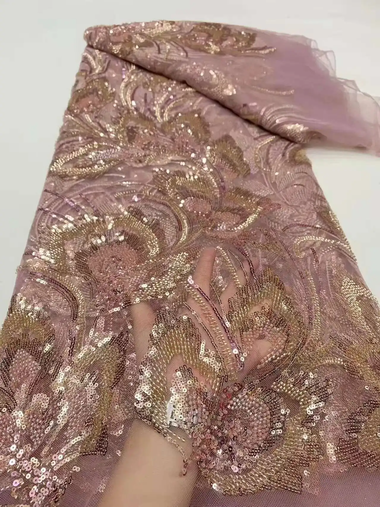 Nigerian Heavy Handmade Beaded Tulle Lace Fabric 2025 African Luxury Sequins And Pearls Net Lace Fabric For Bridal Wedding Dress
Nigerian Heavy Handmade Beaded Tulle Lace Fabric 2025 African Luxury Sequins And Pearls Net Lace Fabric For Bridal Wedding Dress