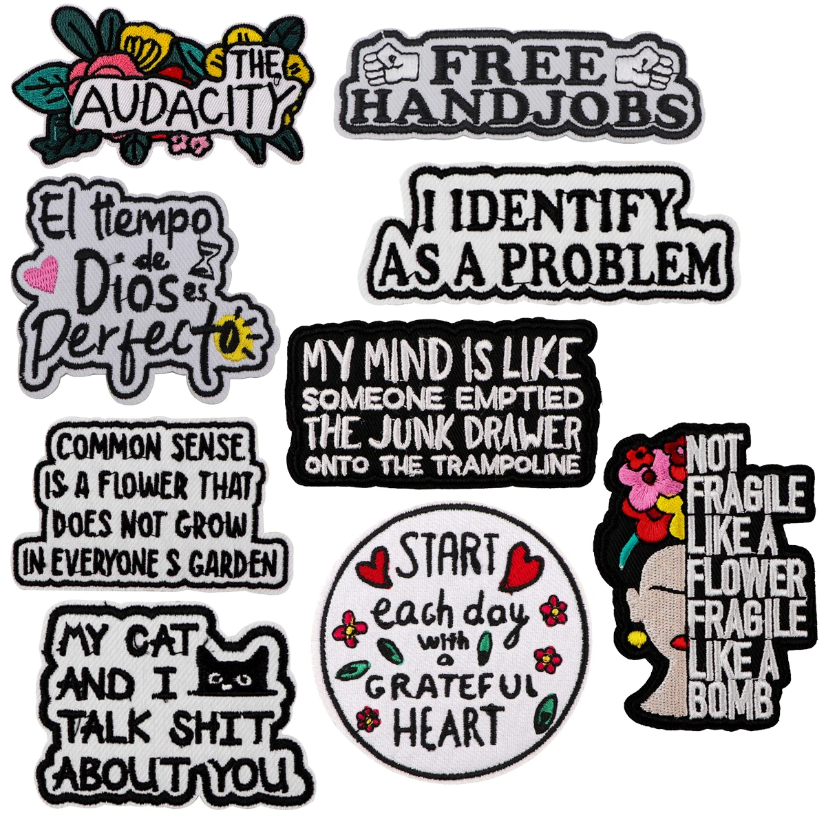 Motivational Quotation Embroidered Patches On Clothes Iron On Patches For Clothing DIY Patch Stickers Gifts for Friends
Motivational Quotation Embroidered Patches On Clothes Iron On Patches For Clothing DIY Patch Stickers Gifts for Friends