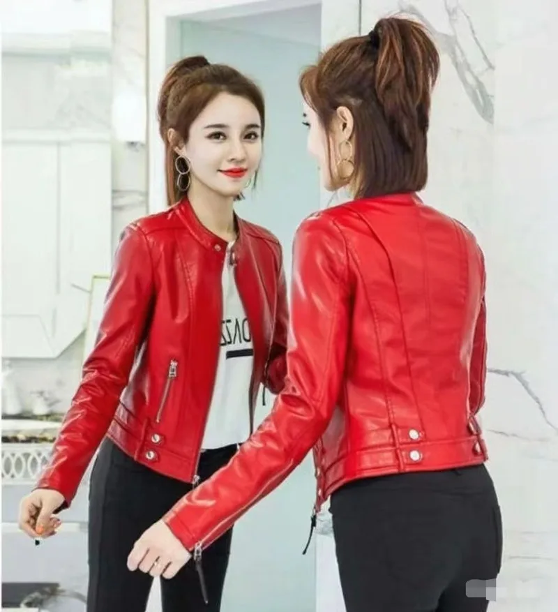 Leather Jacket Women's Short Coat Autumn 2026 New Black Casual Zip-Up Stand Collar Cropped PU Bomber Jacket Outerwear
Leather Jacket Women's Short Coat Autumn 2026 New Black Casual Zip-Up Stand Collar Cropped PU Bomber Jacket Outerwear